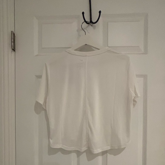 Nike Dri Fit One Women's White Crop Top - Picture 2 of 4